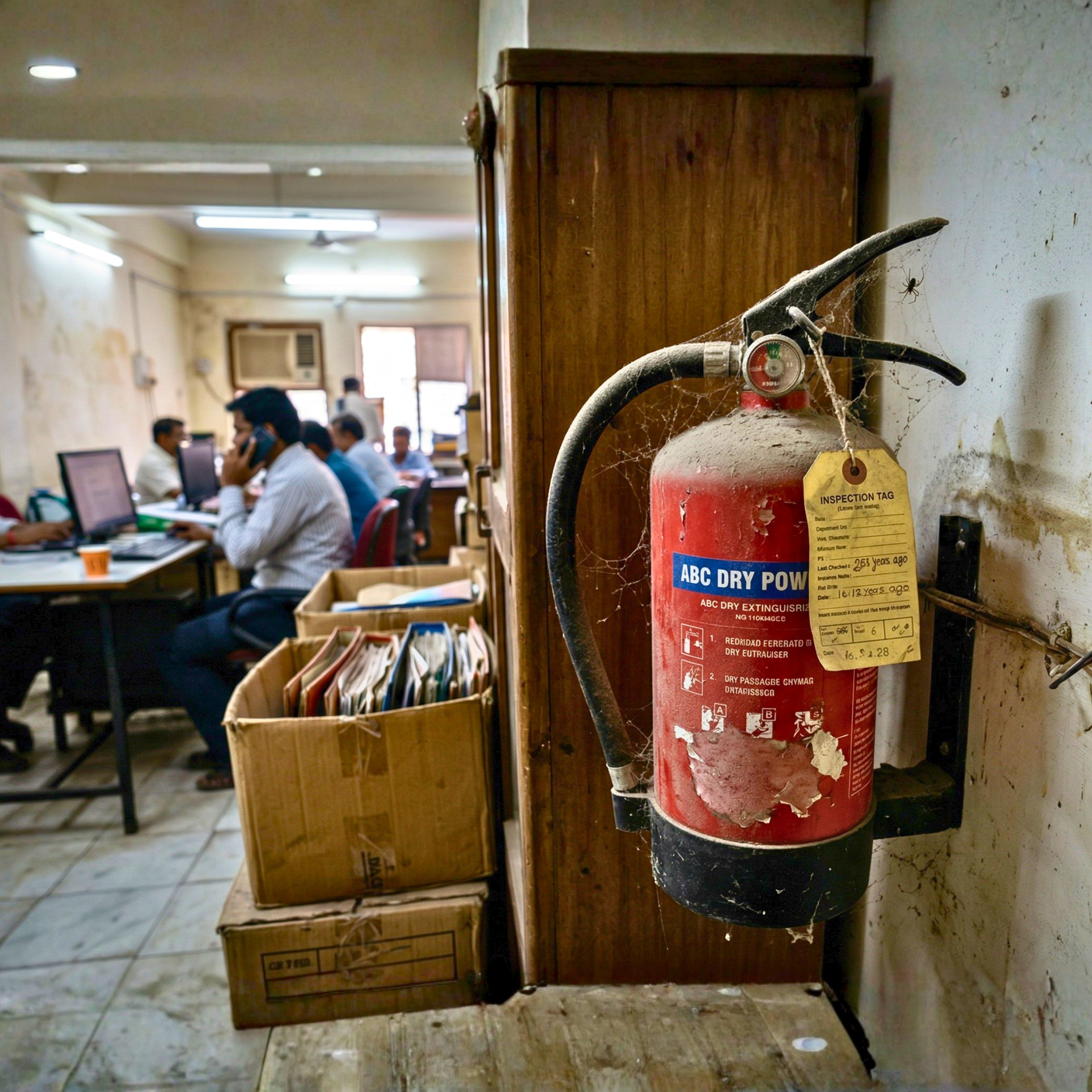 Fire extinguisher becomes only a formality